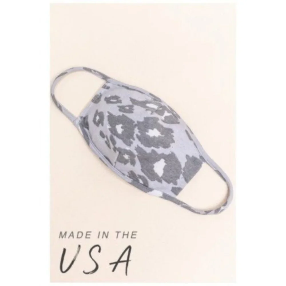 Washable Reusable Face Mask Protective Filter Pocket Fashion Color Stone Gray